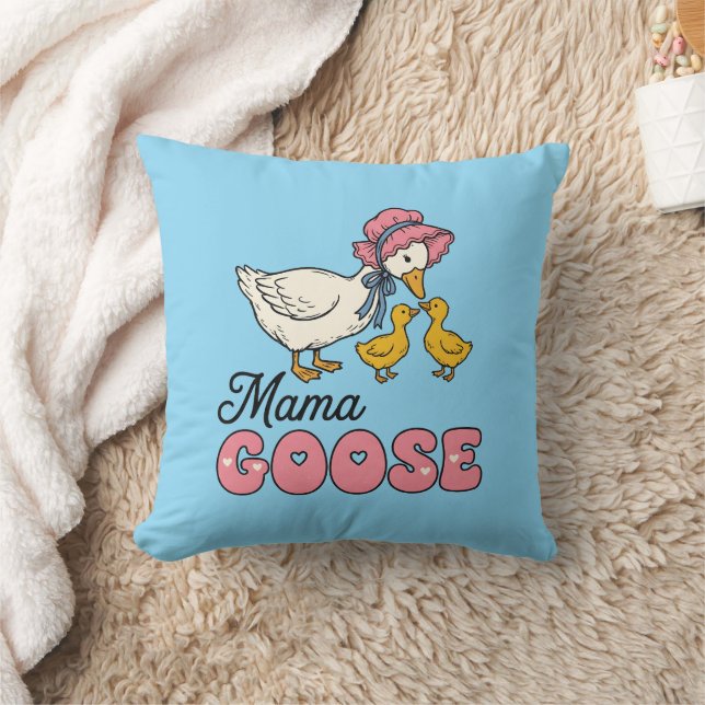 Süße Mama-Gans-Wortkunst  Kissen (Decke)