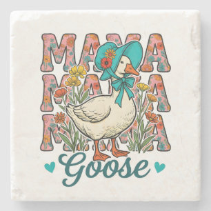 Süße Mama-Gans-Wortkunst Steinuntersetzer