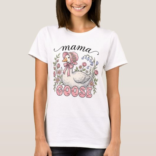 Süße Mama-Gans-Wortkunst  T-Shirt (Vorderseite)