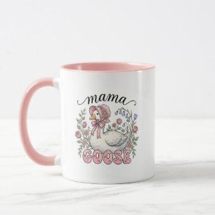 Süße Mama-Gans-Wortkunst Tasse