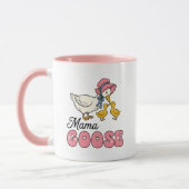 Süße Mama-Gans-Wortkunst  Tasse (Links)