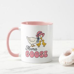Süße Mama-Gans-Wortkunst Tasse