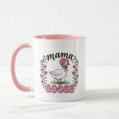 Süße Mama-Gans-Wortkunst Tasse (Links)