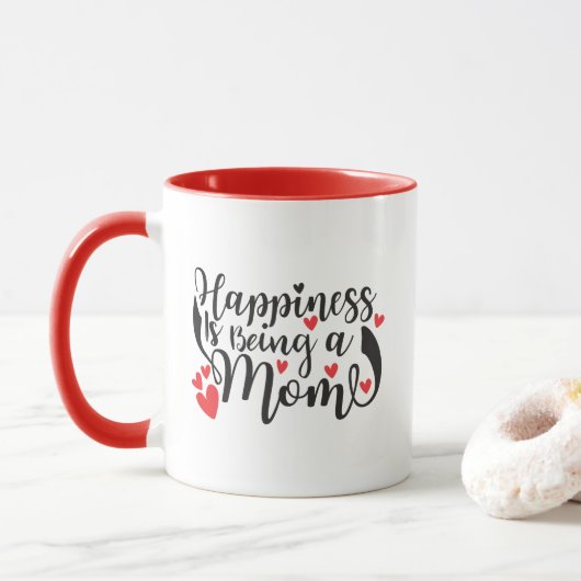Süße Mama Glück Wortkunst Tasse (Mit Donut)