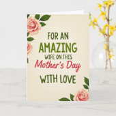 Süße Mama mit Rosen Tag Karte (Gelbe Blume)