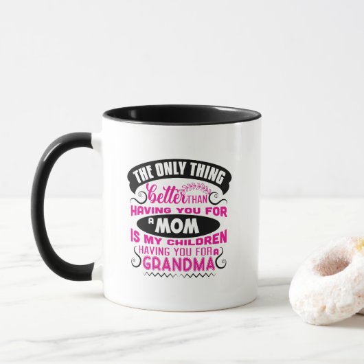 Süße Mama Oma Wortkunst Tasse (Mit Donut)