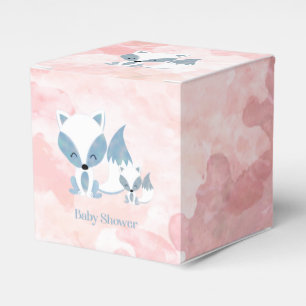 Süße Mama und Baby Fuchs Baby Shower Geschenkschachtel
