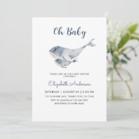 Süße Mama und Baby-Wal-Junge Baby Shower