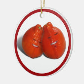 Süße Mandarinen Keramikornament (Links)