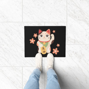 Süße Maneki Neko Glückskatze  Fußmatte