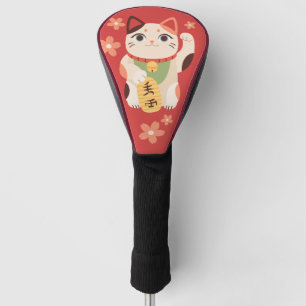 Süße Maneki Neko Glückskatze Golf Headcover