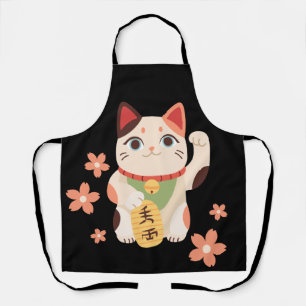 Süße Maneki Neko Glückskatze Schürze