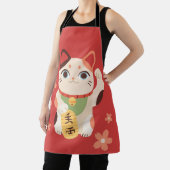 Süße Maneki Neko Glückskatze Schürze (InSitu)