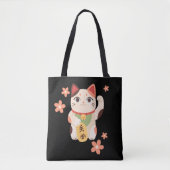 Süße Maneki Neko Glückskatze Tasche (Vorderseite)