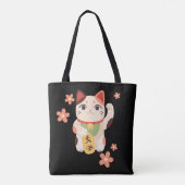 Süße Maneki Neko Glückskatze Tasche (Rückseite)