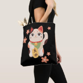 Süße Maneki Neko Glückskatze Tasche (Von Nahem)