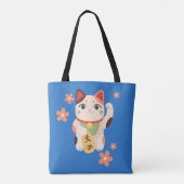 Süße Maneki Neko Glückskatze Tasche (Rückseite)