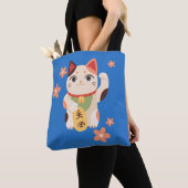 Süße Maneki Neko Glückskatze Tasche (Von Nahem)