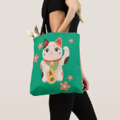 Süße Maneki Neko Glückskatze Tasche (Von Nahem)