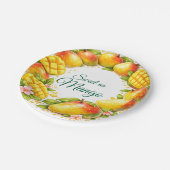 Süße Mango Tropische Früchte Papier Teller (Schrägansicht)