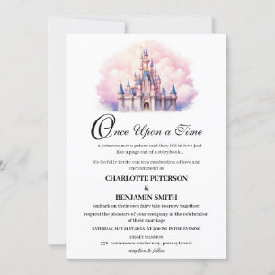 Süße Märchenhochzeit im Schloss Einladung