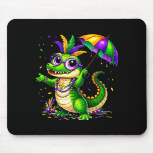 Süße Mardi Gras Alligator Kostüm Mädchen Frauen Ki Mousepad