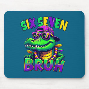Süße Mardi Gras Sechs Sieben Bruh Mousepad