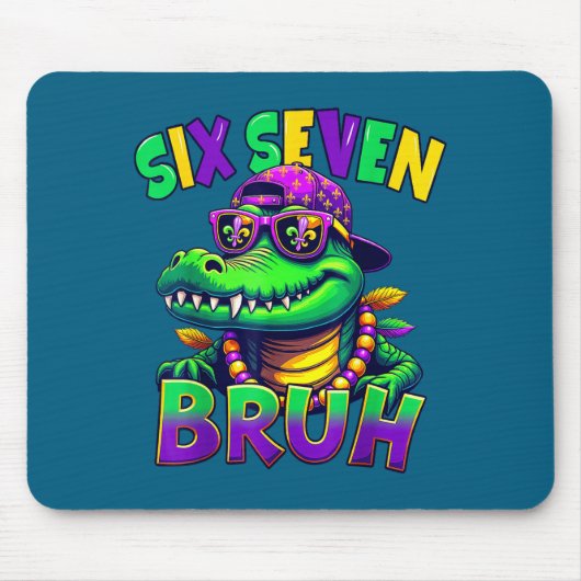 Süße Mardi Gras Sechs Sieben Bruh Mousepad (Vorne)