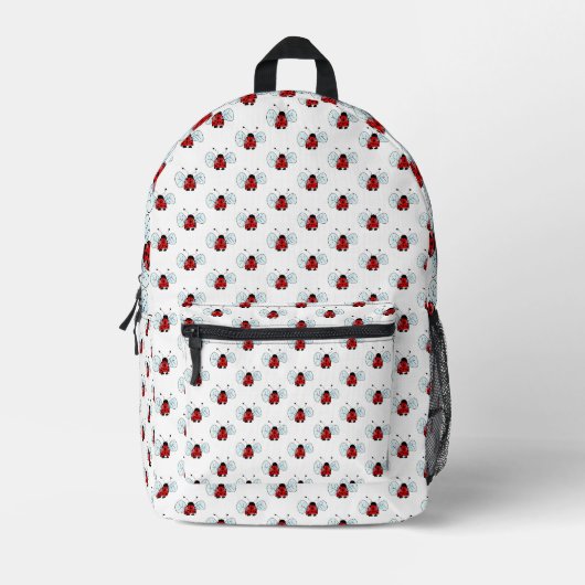 Süße Marienkäfer-Illustration Bedruckter Rucksack (Vorderseite)