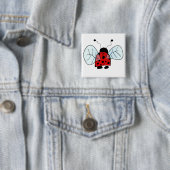 Süße Marienkäfer-Illustration Button (Beispiel)