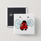 Süße Marienkäfer-Illustration Button (Vorne & Hinten)
