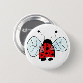 Süße Marienkäfer-Illustration Button (Vorne & Hinten)