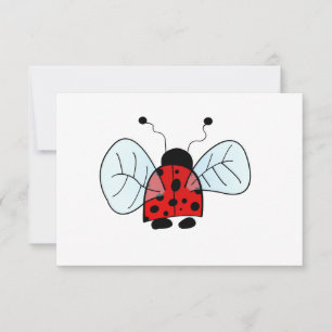 Süße Marienkäfer-Illustration Einladung