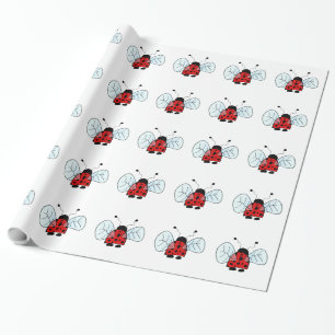 Süße Marienkäfer-Illustration Geschenkpapier