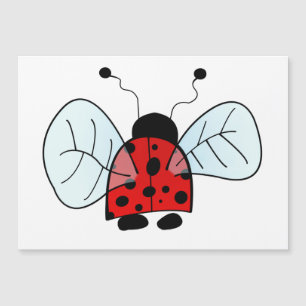 Süße Marienkäfer-Illustration Magneteinladung