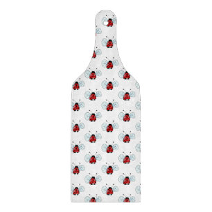 Süße Marienkäfer-Illustration Schneidebrett