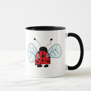 Süße Marienkäfer-Illustration Tasse