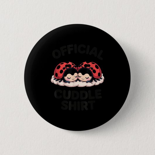 Süße Marienkäfer Liebe Kuschel Button (Vorderseite)