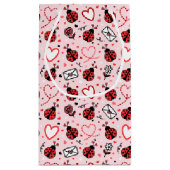 Süße Marienkäfer Muster Geschenktasche Kleine Geschenktüte (Rückseite)