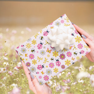 Süße Marienkäfer-Rosa-Mädchen-Baby-Party Geschenkpapier Set
