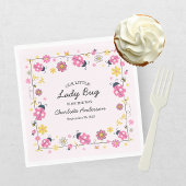 Süße Marienkäfer-Rosa-Mädchen-Baby-Party Serviette