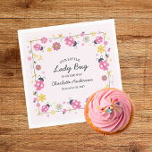 Süße Marienkäfer-Rosa-Mädchen-Baby-Party Serviette