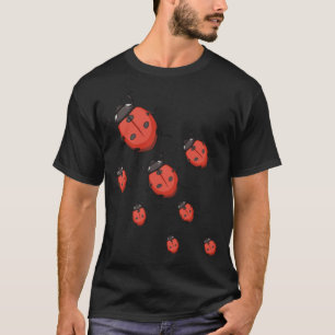 Süße Marienkäfer T-Shirt Lustig Retro Pop Art Mari