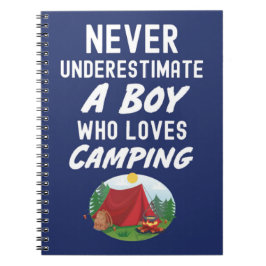 Süße marineblaue Camping-Geschenke für Baby-Jungen Notizblock