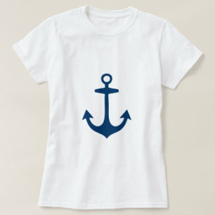 Süße marineblaue nautische Inspiration T-Shirt