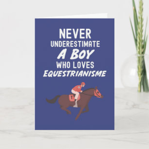Süße marineblaue Reitercards für Babyjungen Kinder Karte