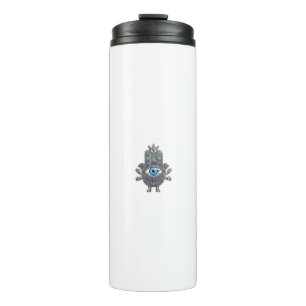 Süße marokkanische Amazigh-Hamsa-Böse-Augen-Kawaii Thermosbecher