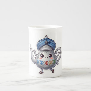 Süße marokkanische Berber-Teekanne Kawaii-Aufklebe Porzellantasse