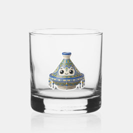 Süße marokkanische Kawaii-Tajine-Aufkleber Whiskyglas
