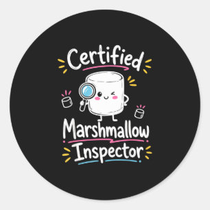 Süße Marshmallow-Liebhaberin  Runder Aufkleber